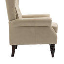 Modern Accent Chair Lounge Chair with Sturdy Wood Legs in Camel PU Leather
