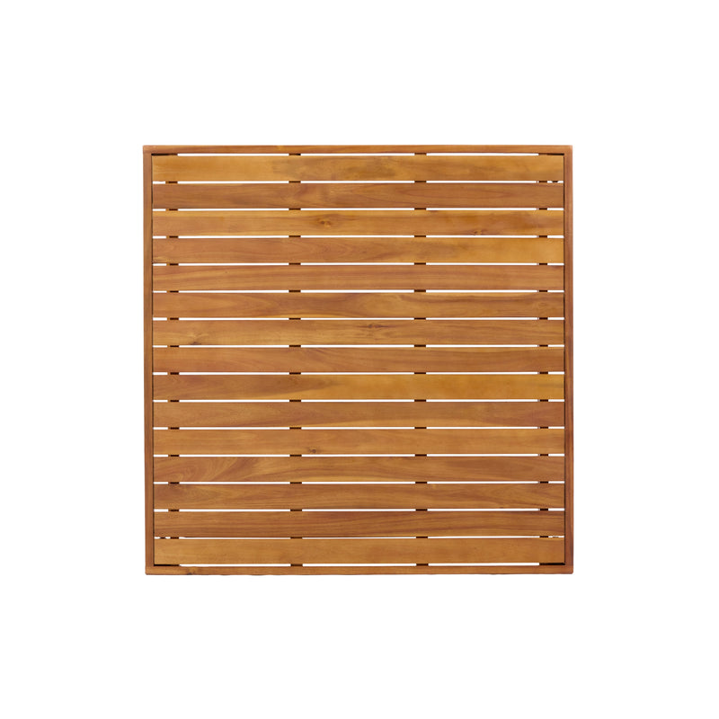 41.14-Inch Height Teak Finish Acacia Solid Wood Outdoor Dining Table, photo 6 of 8