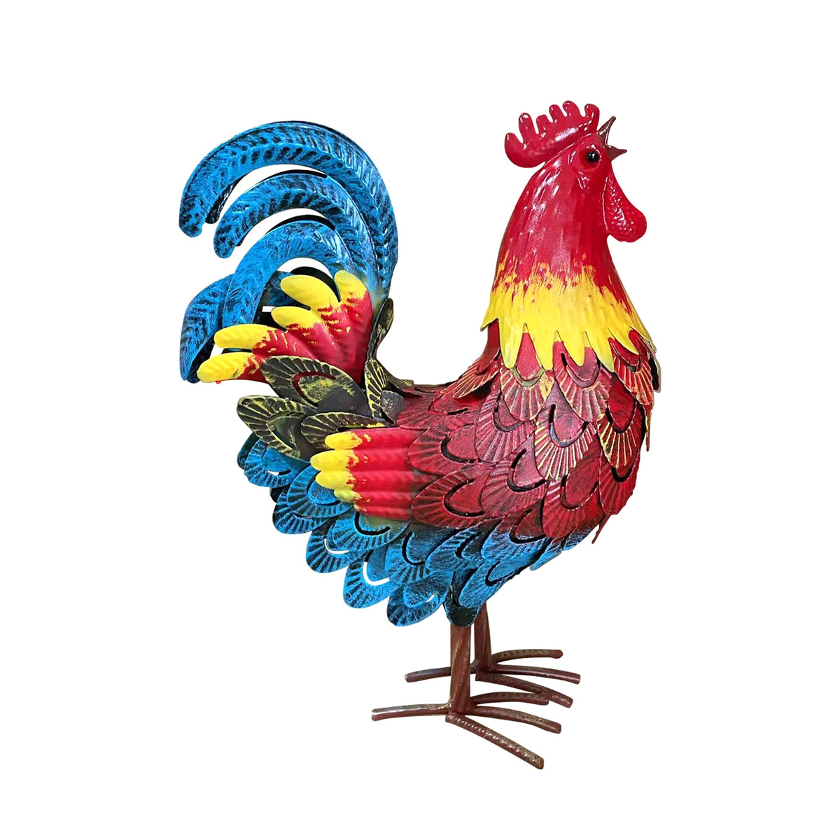 Wrought-Iron Rooster Garden Statue, photo 5 of 8