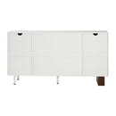 Sideboard Buffet Cabinet Wide Storage Unit With 4 Doors & Adjustable Shelves - White by HouseOfZazla