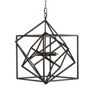 3 - Light Metal Chandelier, Hanging Light Fixture with Adjustable Chain for Kitchen Dining Room Foyer Entryway, Bulb Not Included