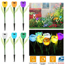 6 Pcs Solar Garden Tulip Flower Light Outdoor Solar Pathway light IP54 Water-resistant Landscape Lights for Lawn Patio Yard Garden Walkway Decoration by LJGDeals