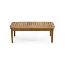 Outdoor Acacia Wood Loveseat Set With Coffee Table