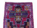 2' 10" X 4' 9" Vintage Handmade Tribal Wool Rug Balouchi Rug Afghan Rug Red Blue