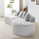 Modern Curved Sofa With Pillows by Unique Piece Furniture
