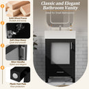 Bathroom Vanity With Ceramic Sink And Ample Storage, Ideal For Small Bathrooms by HouseOfZazla
