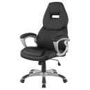Bruce - Upholstered Adjustable Home Office Chair With Ergonomic Support And Smooth Swivel Function - Black by HouseOfZazla