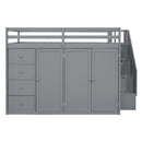 Loft Bed With Built In Wardrobes, Cabinets And Drawers