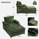 Fabric Sofa Bed With Cupholders And USB Charging Ports Chair For Living Room by Unique Piece Furniture