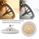 26CM Remote Control LED Light and Fan - Ceiling Fan with E27 Lamp