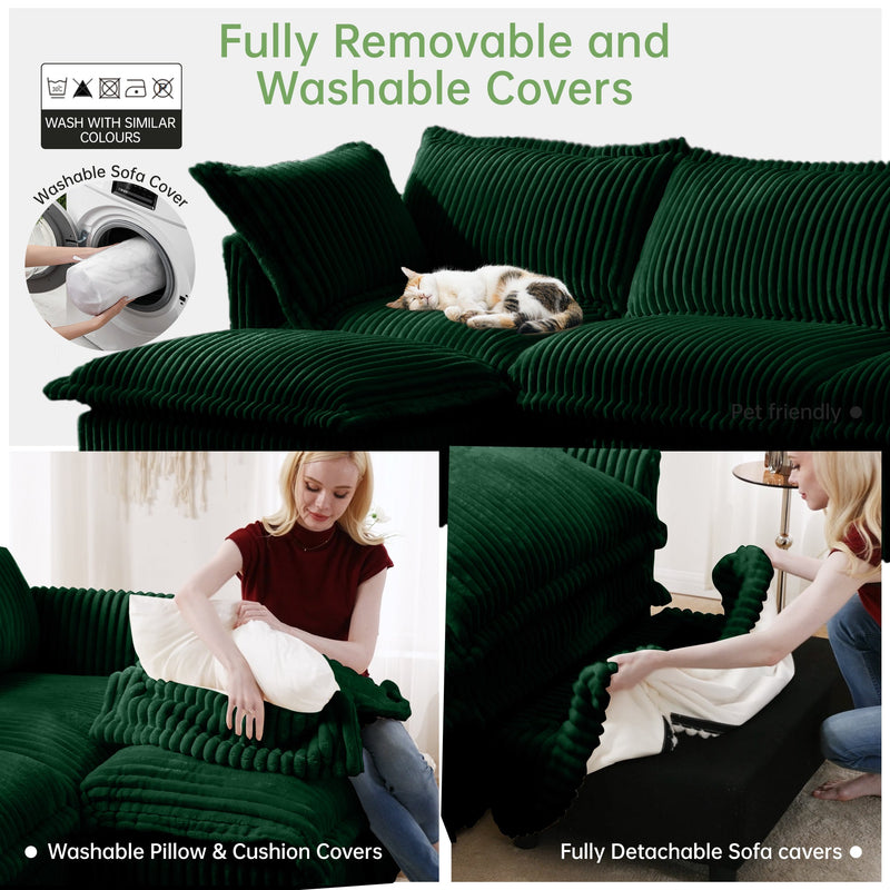 Slipcovered U Shape Sectional Sofa, photo 6 of 10