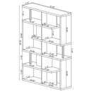 Copper - 5 Shelf Bookshelf Storage Unit - Black by HouseOfZazla