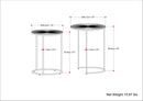 Drake - 2 Piece Nesting Table - Antique Nickel / Antique Copper by HouseOfZazla