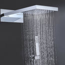 2-Spray Patterns Wall Mount Dual Shower Heads And Handheld Shower With Pressure Balance Valve in Chrome