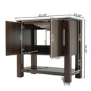 Modern Bathroom Vanity With Rectangle Ceramic Sink, Soft Closing Doors by HouseOfZazla