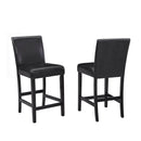 Modern 5 Piece Counter Height Dining Set With Tufted Nail Head Chairs