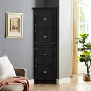 Tall Storage Cabinet With Doors And 4 Shelves For Living Room, Kitchen, Office, Bedroom, Bathroom, Modern by Unique Piece Furniture