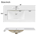 36" Bathroom Vanity, 2 Soft Close Doors, 4 Soft Close Drawers, Adjustable Shelf, Storage Cabinet - Acacia Wood by HouseOfZazla