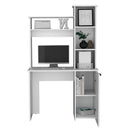Carson Computer Desk with Hutch, Single Door Cabinet, and Shelves
