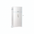 Container Furniture Direct Ironclad 71" Metal Storage Cabinet with Locking Doors and 4 Adjustable Shelves by HouseOfZazla
