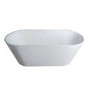 Solid Surface Soaking Freestanding Bathtub For Bathroom - Matte White by HouseOfZazla