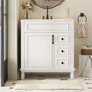 Bathroom Vanity With Sink, Cabinet With 2 Drawers And Adjustable Shelf by Unique Piece Furniture