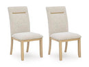 Lasinger - Dining Upholstered Side Chair (Set of 2) - Light Brown