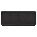 Leandro 72-inch 4-door TV Stand Media Console Burnished Black