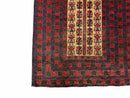 3 X 3.5 New Vintage Handmade Wool Rug Tribal Turkoman Balouch Red Prayer Rug