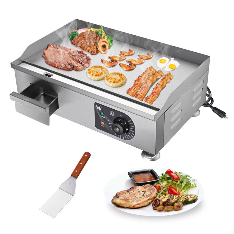 Yescom Electric Griddle with Lid Flat Top Grill 22in 3000W