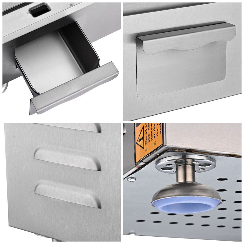 Yescom Electric Griddle with Lid Flat Top Grill 22in 3000W