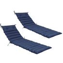 2PCS Outdoor Lounge Chair Cushion Replacement Set - Navy Blue by HouseOfZazla