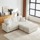 3 Seater Sofa With 2 Ottomans For Living Room by HouseOfZazla