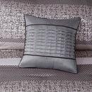 7 Piece Jacquard Comforter Set Grey Taupe King