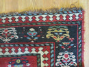 3' 3" X 10' Hand-Knotted Antique Handmade Caucasian Kazak Wool Runner Rug