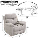Chriki - Power Motion Recliner With Lift Heating Massage Chair - Beige by Unique Piece Furniture