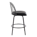 Riley - Claire Farmhouse Fixed Height Counter Stool With Swivel With Round Footrest (Set of 2) by Unique Piece Furniture