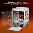 Yescom Pizza Food Warmer Commercial Countertop Display Case 3-Tier 15x15x20