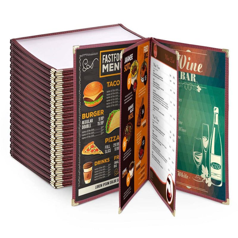 Yescom 8.5x11 Menu Covers Cafe Restaurant Red