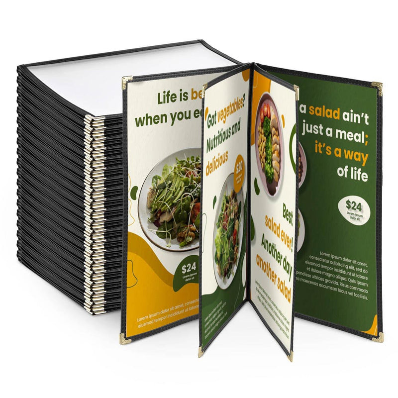 Yescom 8.5x11 Menu Covers Cafe Restaurant Black