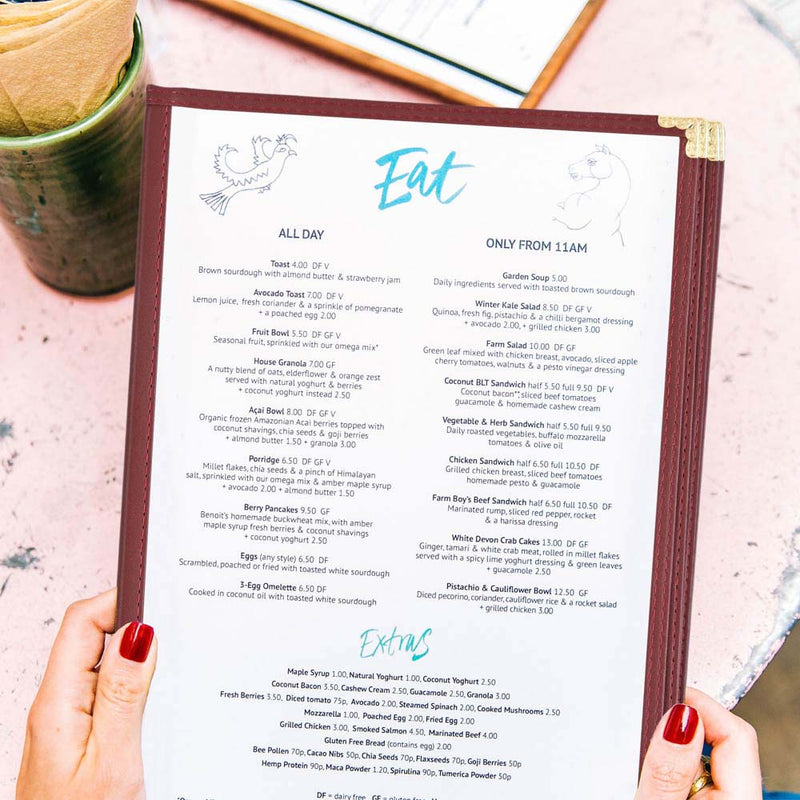 Yescom 8.5x14 Menu Covers Cafe Restaurant Red