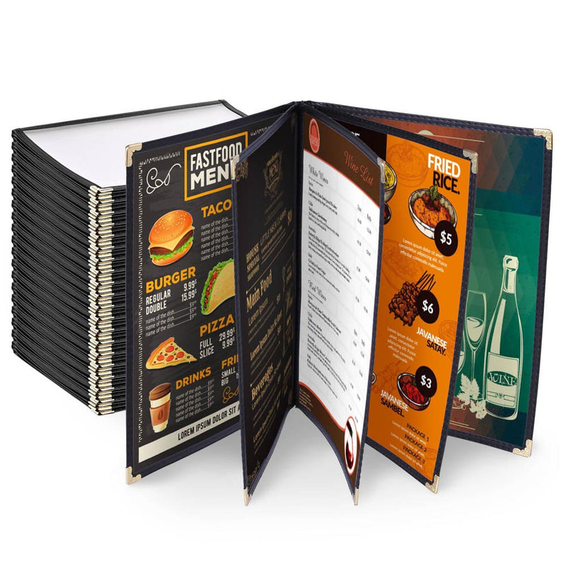Yescom 8.5x11 Menu Covers Cafe Restaurant Black