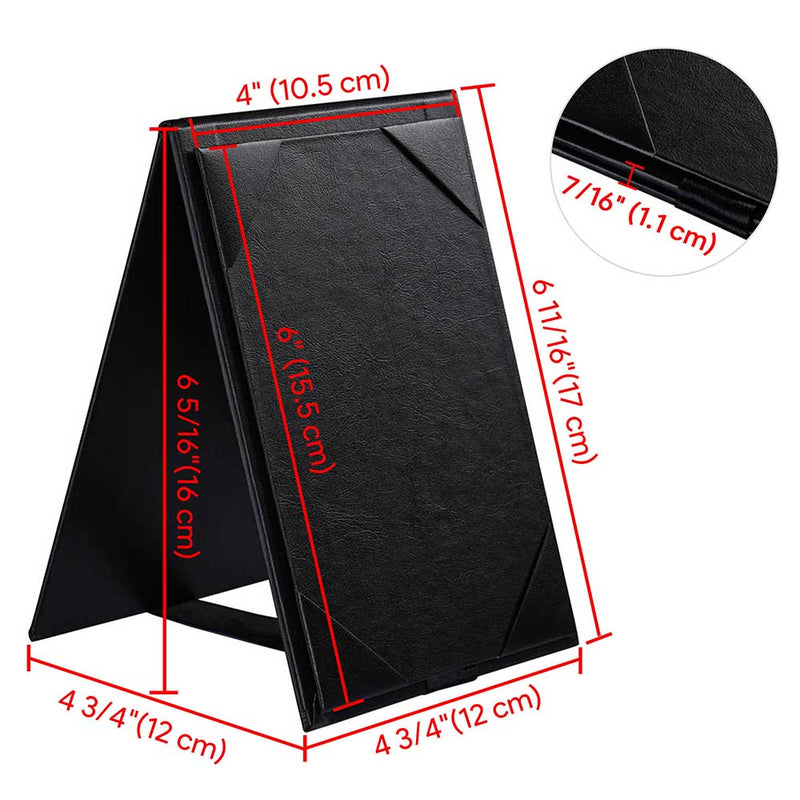 Yescom Table Tents Double Sided Cards Holder PU Leather