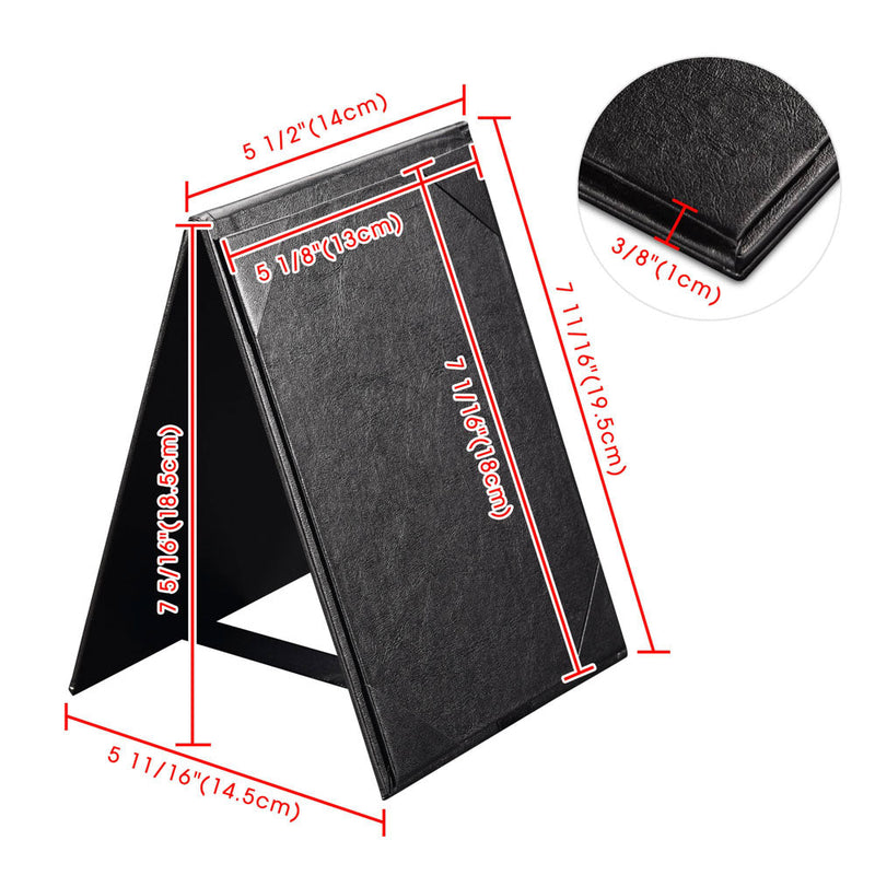 Yescom Table Tents Double Sided Cards Holder PU Leather