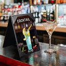 Yescom Table Tents Double Sided Cards Holder PU Leather