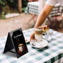 Yescom Table Tents Double Sided Cards Holder PU Leather