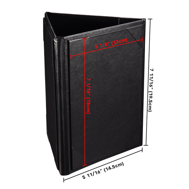 Yescom 3-Sided Table Tent Bar Cafe Cards Holder PU Leather