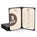 Yescom 8.5x14 PU Leather Menu Covers Set(5)