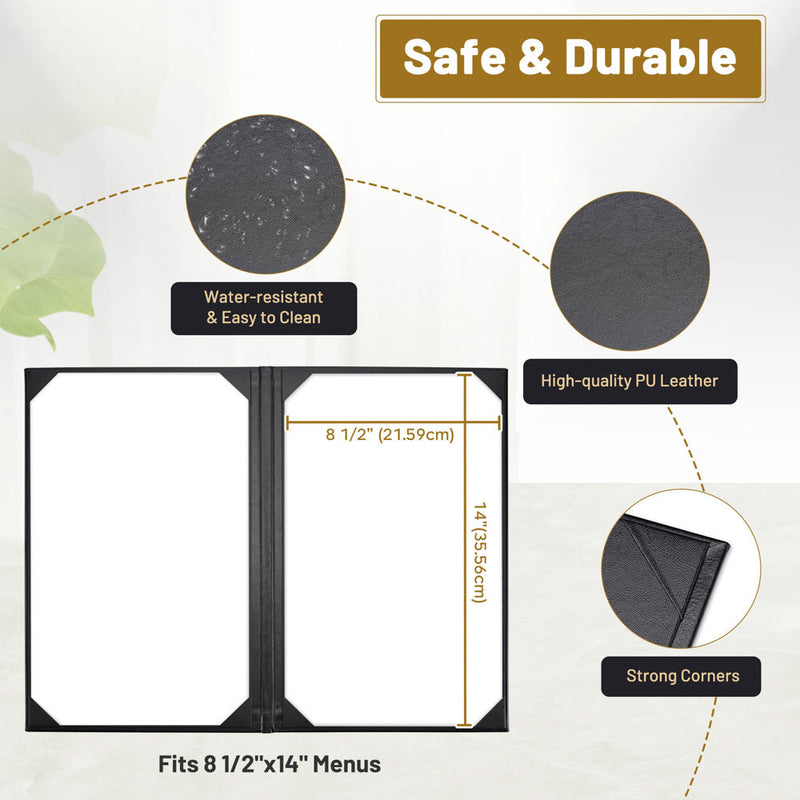 Yescom 8.5x14 PU Leather Menu Covers Set(5)