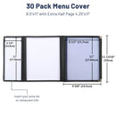 Yescom 30x Menu Covers Cafe Restaurant 8.5x11 & 4.25x11